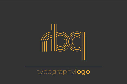 RBQ modern geometric typography logo