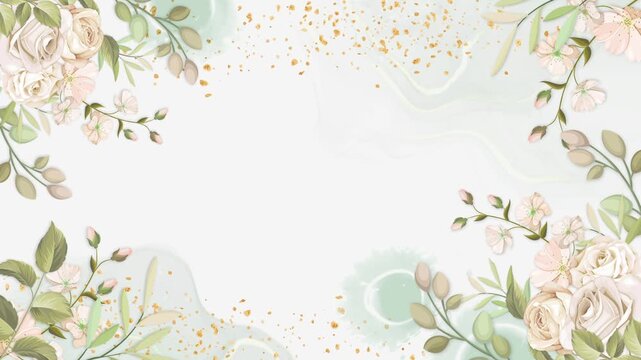 Elegant Floral Decorative Frame Background