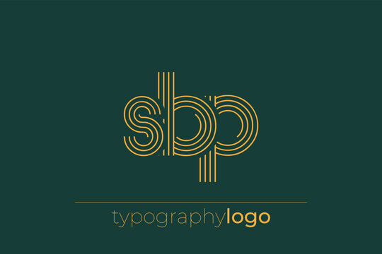 SBP modern geometric typography logo