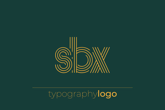 SBX modern geometric typography logo