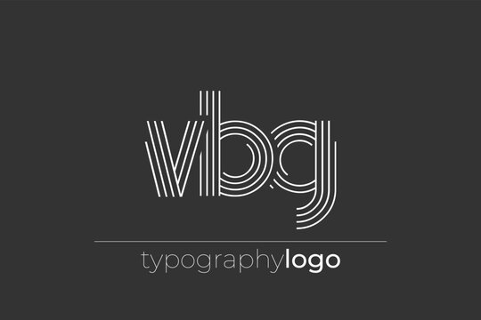 VBG modern geometric typography logo