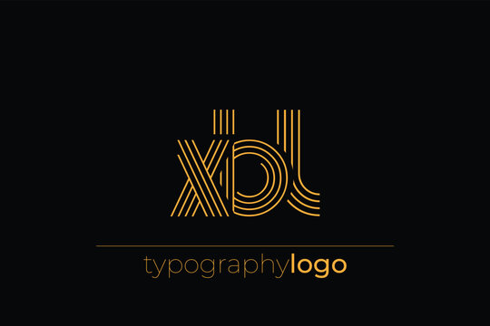 XBL modern geometric typography logo