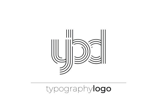 YBD modern geometric typography logo