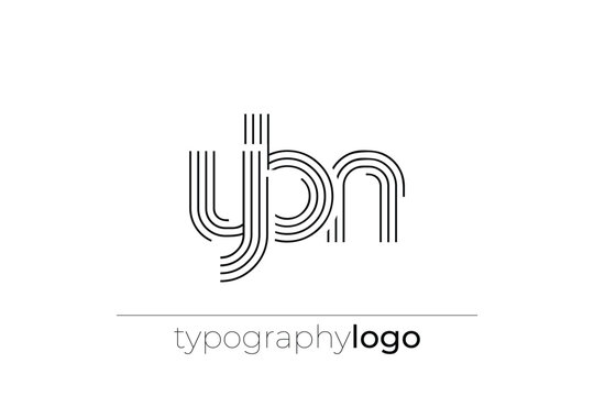 YBN modern geometric typography logo