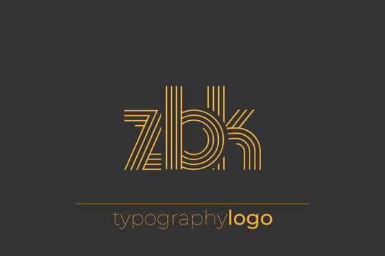ZBK modern geometric typography logo