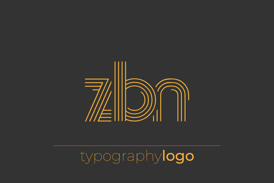 ZBN modern geometric typography logo