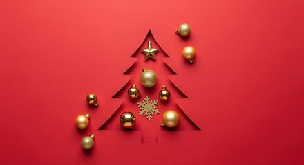 Fototapeta premium Christmas Holiday Background with Festive Decorations, Ornaments, Candy Canes and Winter Elements,bows and sparkling holiday decorations.