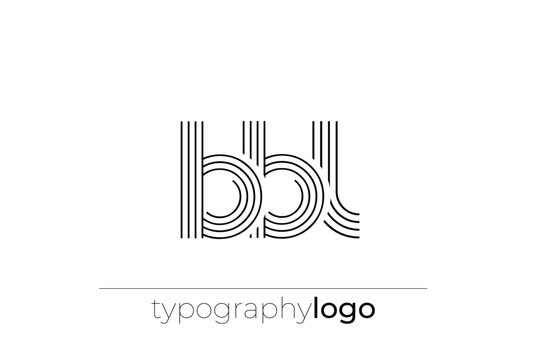 BBL modern geometric typography logo