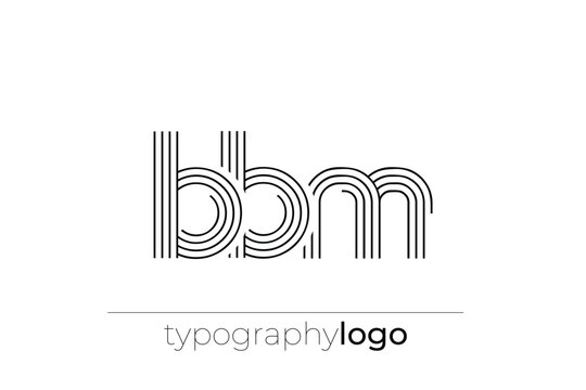 BBM modern geometric typography logo