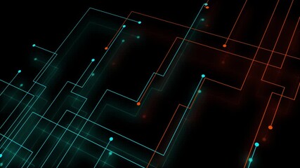 Abstract particles elements digital circuit board, technology background - Powered by Adobe