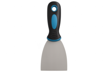 Putty knife scraper tool with blue black handle