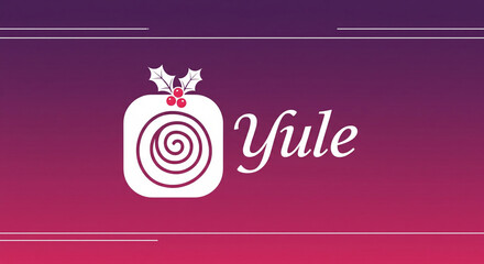 Festive Yule log cake design for holiday promotions, winter celebrations, and seasonal marketing campaigns, perfect for branding, advertising, and social media content creation