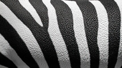 Close-up of black and white striped animal fur with visible texture and patterns