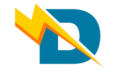 letter D electric logo design