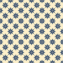 Boro and Sashiko Floral Seamless Repeat