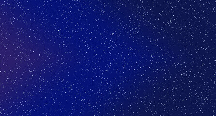 Blue-Purple Cosmic Gradient With Dense Starfield — Horizontal Fade Featuring Bright Specks For Space-Themed Backgrounds Or Decorative Visual Assets