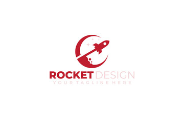 rocket logo shooting at high speed and heading towards target