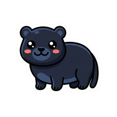Cute Kawaii Safari Animal Vector Illustration Sticker