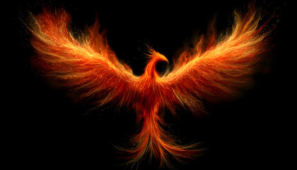 Fototapeta premium Fiery Phoenix digital art photostock