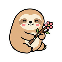 Cute Kawaii Safari Animal Vector Illustration Sticker