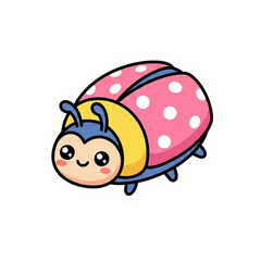 Cute Kawaii Safari Animal Vector Illustration Sticker