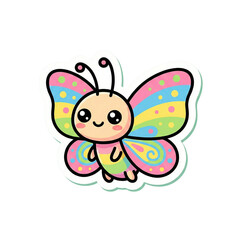 Cute Kawaii Safari Animal Vector Illustration Sticker