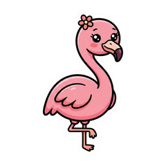 Cute Kawaii Safari Animal Vector Illustration Sticker