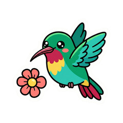 Cute Kawaii Safari Animal Vector Illustration Sticker