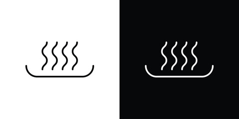 Heat icon. Editable Vector symbols. Set of line icons on white background.