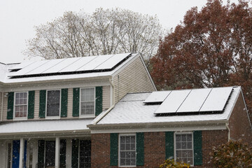 snow covered solar panels