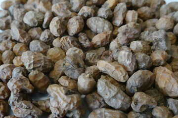 Tiger nut cyperus esculentus tubers background
