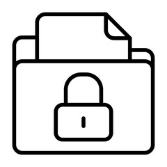 Lock Folder Vector Icon