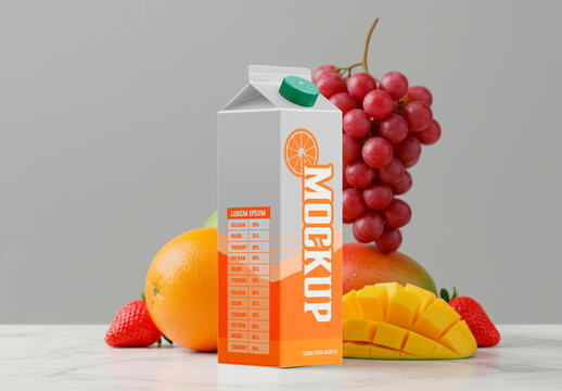 Juice Carton Mockup