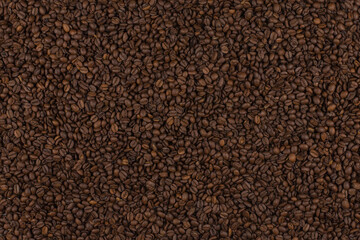 Coffee beans, roasted beans, background texture