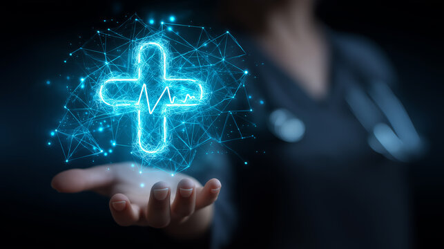 Digital Healthcare and Medical Technology Network Concept