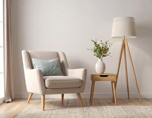 Cozy Modern Living Room Corner with Soft Light