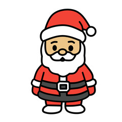Santa Claus Flat Cartoon Icon