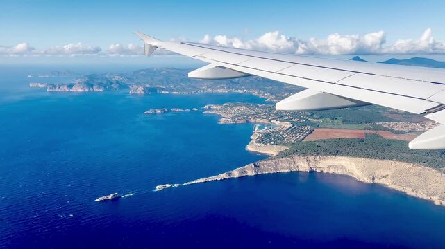 Approach to Mallorca via the bay of Santa Ponca, Port Adriano, Portals Nous and Palma de Mallorca, Mallorca, Spain