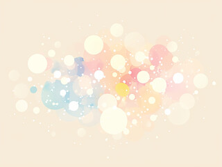 パステルカラーの円形ボケが重なり合う幻想的な抽象背景