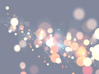 暗い背景に浮かび上がる金色の光の粒子とボケの流れ