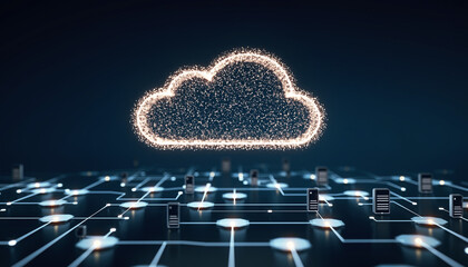 AI Cloud Computing Network Abstract Technology Background