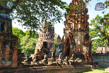ワット プラ マハータート　วัดมหาธาตุ　Buddha head in the roots of a Bodhi tree