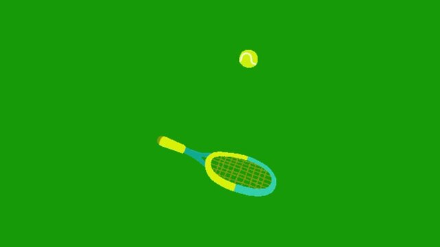 tennis racket and ball
