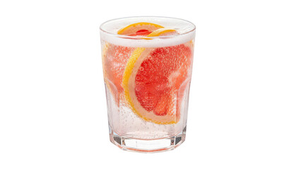 Refreshing Grapefruit Sparkling Drink in Glass