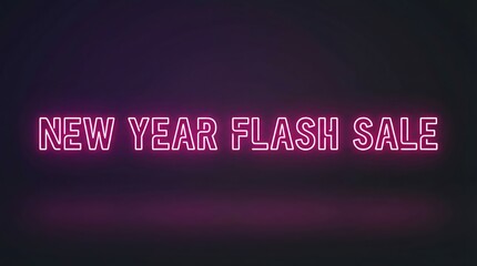 New Year Flash Sale Neon Signage.