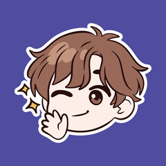 Cute Boy Angry Cartoon Expression Sticker