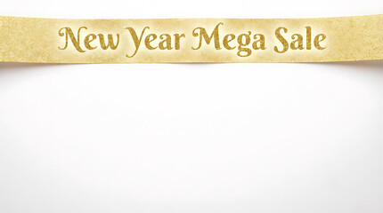 New Year Mega Sale banner on white background.