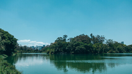 Blue Sky Over Ibirapuera Park During the Summer Season