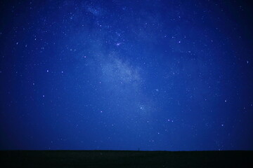 blue sky with stars.