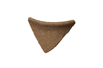 Naklejka premium Ancient pottery fragment ceramic shard with transparent background